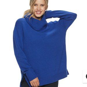 NWT SO Mossy Cowlneck Tunic Sweater turtleneck drop-shoulder